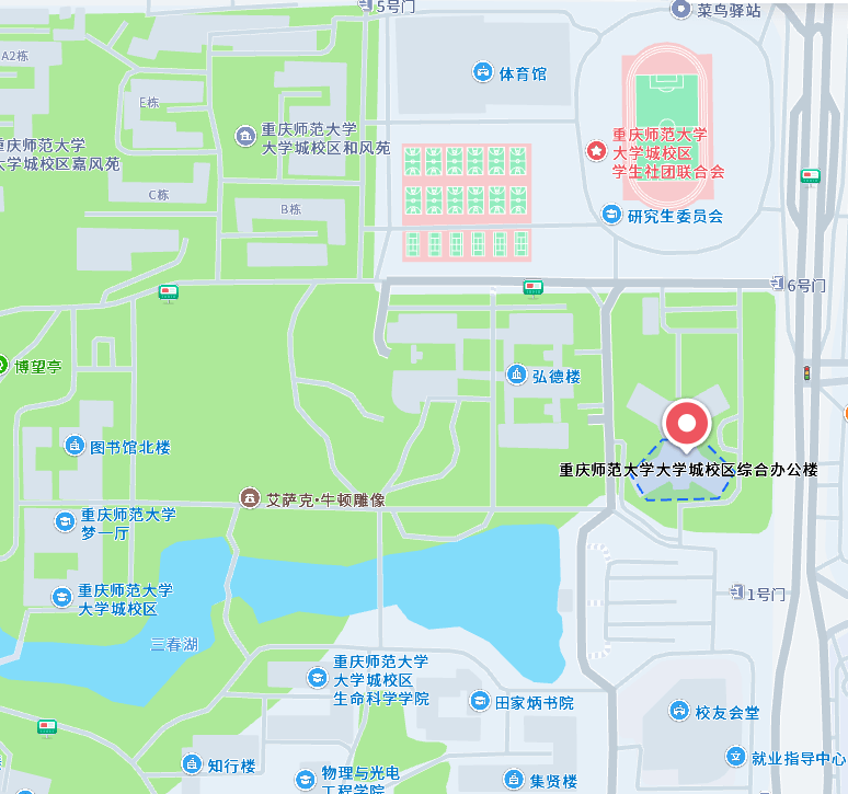 重庆师范大学大学城校区综合办公楼位置地图